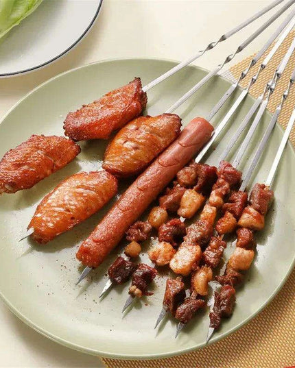 Ultimate Stainless Steel Skewers Set for Perfect Outdoor BBQ Grilling