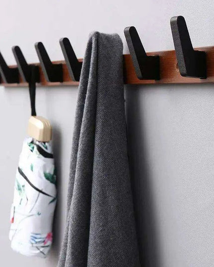 Stylish Solid Wood Wall-Mounted Coat Rack for Chic Home Organization