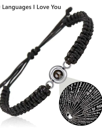 Customizable Braided Rope Memory Projection Bracelets