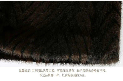 Elegant Striped Faux Mink Fur Winter Coat