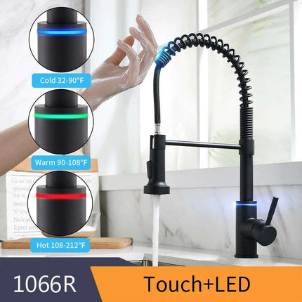 Smart Touch Sensor-Enabled Rotating Kitchen Faucet with Innovative Design