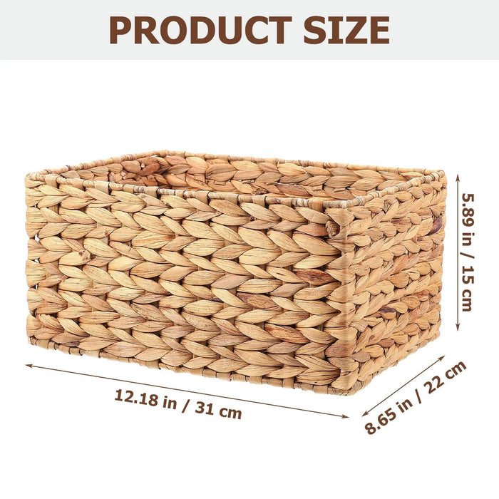 Stylish Natural Straw Storage Basket - Multi-Purpose Organizer for Toys, Snacks, and Home Essentials