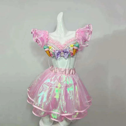 Glamorous Pink Sequin Dancewear - Women's Nightclub Outfit