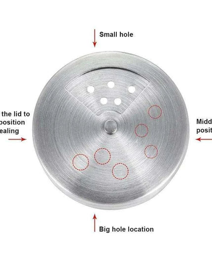 Stylish Rotating Glass Spice Dispenser Set with Stainless Steel Lids - Trio of Seasoning Jars