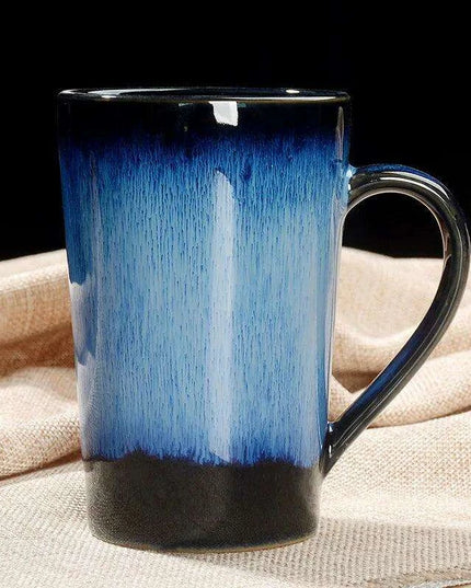 Artisan Crafted 400ml Ceramic Mug - Distinctive Textured Tea Cup