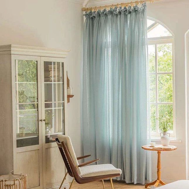 Luxe Sheer White Drapes for Home and Yoga Studios - Exquisite Linen Tulle Voile Organza Curtains