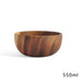 Large Eco-Friendly Acacia Wood Bowl Set for Salads and Fruits - Stylish Serving Solution