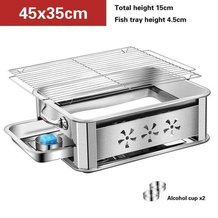 Deluxe Stainless Steel Fish Grilling Kit with Infusion Tray and Korean BBQ Features