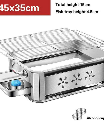 Deluxe Stainless Steel Fish Grilling Kit with Infusion Tray and Korean BBQ Features