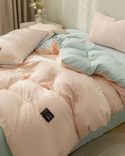 Minimalist Japanese-Inspired Duvet Cover Set with 2 Pillowcases - Luxurious & Cozy Bedding Experience
