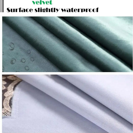 GoodTop Velvet Piano Dust Cover Set - Elegant Lace & Scratch Protectio