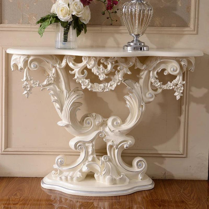 Elegant Vintage European Console Table with Storage - Stylish Entryway Cabinet