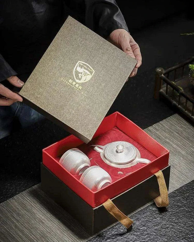 Exquisite Authentic Gilded Porcelain Mug Silver Tea Set – The Ultimate Gift for Special Occasions