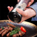 Stainless Steel Dual-Head Spice Grinder with Oversized Storage Compartment
