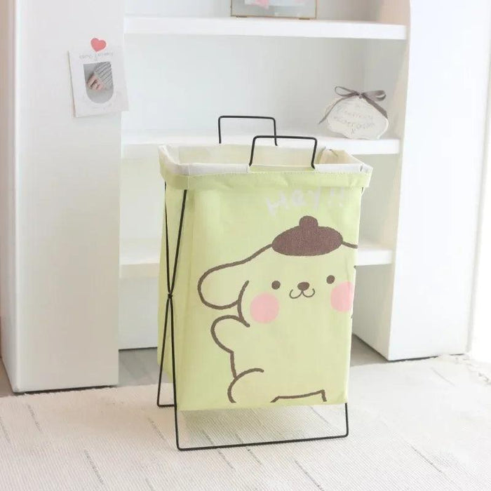 Hello Kitty Stylish Foldable Laundry Hamper: Sturdy Iron Frame & Waterproof Design - Spacious Organizer