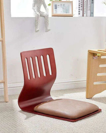 Japanese Minimalist Legless Floor Chair with Elegant Wooden Design - Ideal for Cozy Spaces