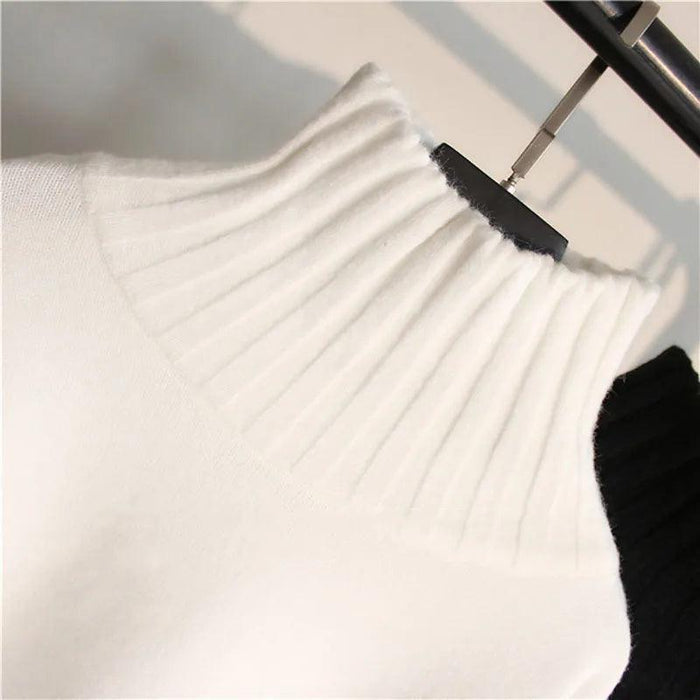 Chic Ribbed Turtleneck Pullover - Stylish Fit, Cozy Comfort