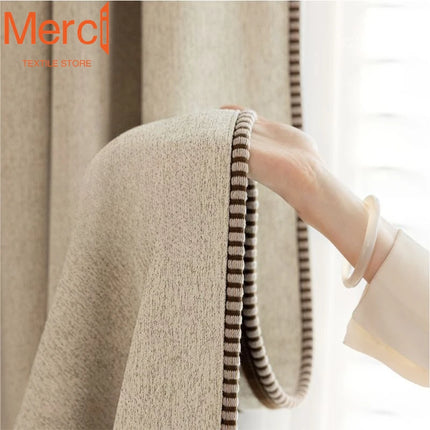 French Cotton Linen Blackout Curtains – Custom Size