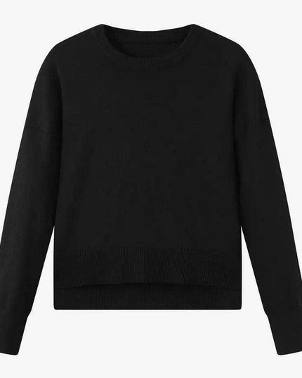 Elegant Spring Summer Outfit: Loose Knitted Top & Matte Satin Skirt Set