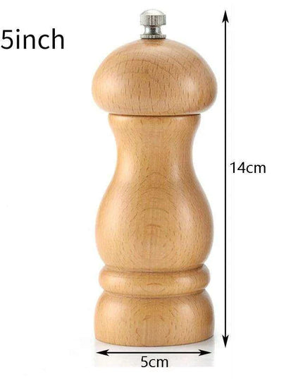 Elegant Solid Wood Adjustable Salt and Pepper Mill Set for Outdoor Dining