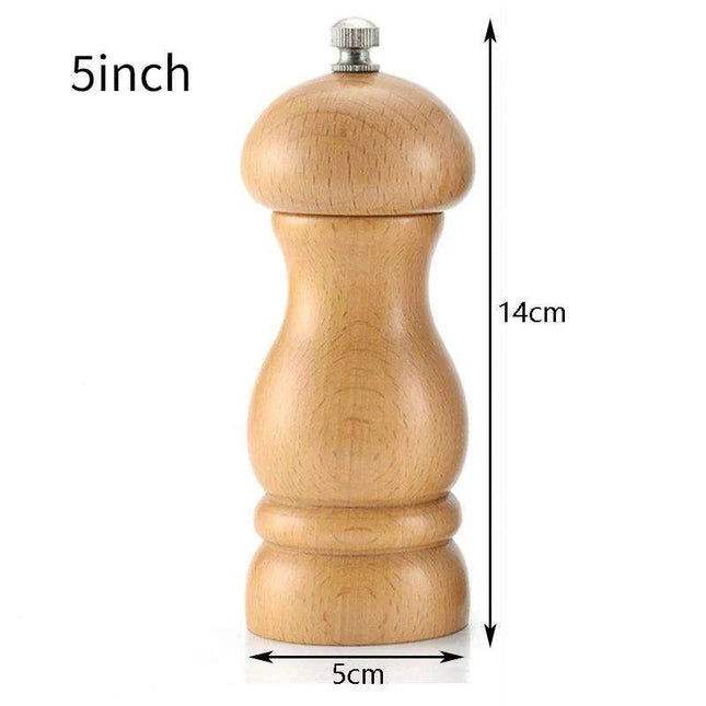 Elegant Solid Wood Adjustable Salt and Pepper Mill Set for Outdoor Dining