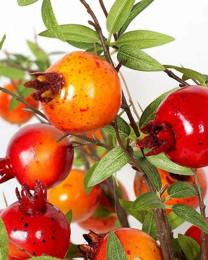 Exquisite Faux Pomegranate Floral Branch for Year-Round Home Elegance
