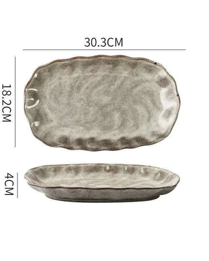 Artisan Hammered Ceramic Dish Set for Sophisticated Dining