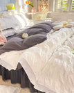 White Grey / Skirt Bed Sheet / Full Cover 150x200cm