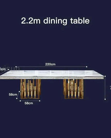 Exquisite Italian-Inspired White Marble Dining Set with Sleek Stainless Steel Chairs - Limited Edition