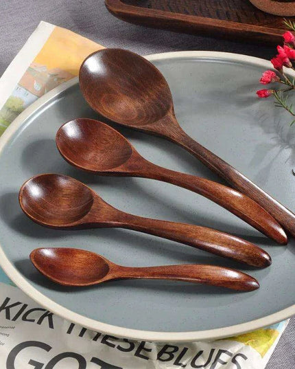 Elegant Long-Handled Wooden Spoon for Gourmet Ramen and Porridge Enjoyment