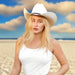Stylish Handwoven Straw Cowboy Hat - Unisex Summer Sun Protection for 2023