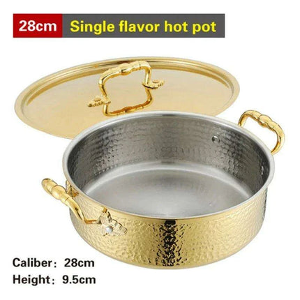 Versatile Dual Flavor Stainless Steel Hotpot with Crystal Clear Soup Pot - Enhance Your Culinary Adventures