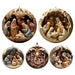 Elegant Acrylic Jesus Nativity Family Christmas Tree Decor Ornament Set
