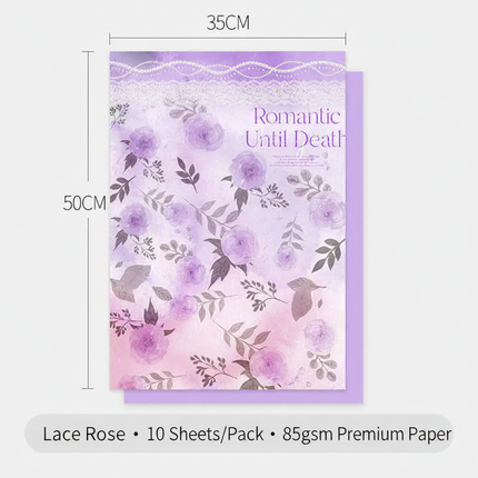 Flower-Papers High-End Floral Wrapping Paper - 10pcs, Aesthetic Design Wrapping Paper high-end-bouquet-wrapping-paper-advanced-floral-sensory-products-high-aesthetic-packaging-materials-handicraft-paper10pcs35x50cm