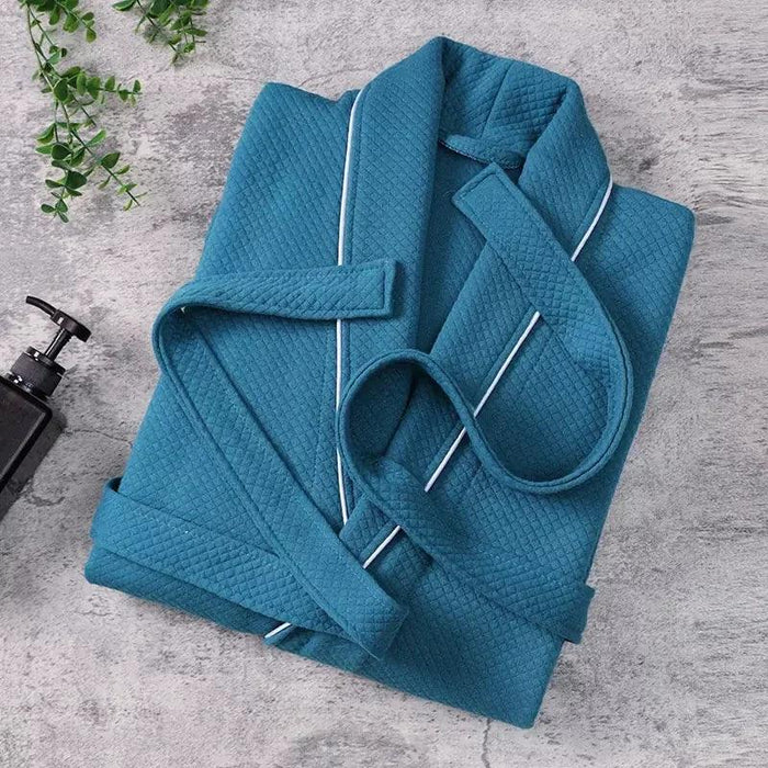 Elegant Unisex Hooded Cotton Bathrobe for Ultimate Comfort