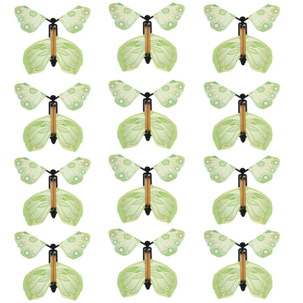 12-Piece Wind-Up Flying Butterfly Set for Parties & Greeting Cards