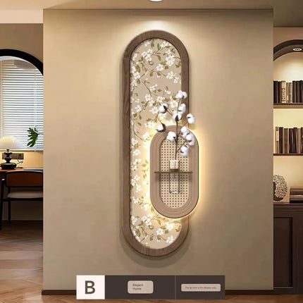 Retro Botanical Illuminated Mural Lamp - Corridor Wall Art