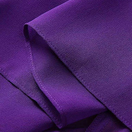 Evening Dress with Lantern Sleeves and Stand Collar for Women