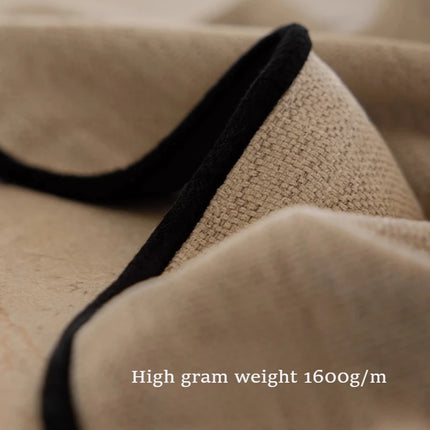 Jacquard Chenille Blackout Curtains – Thickened Cotton & Linen, Custom Size