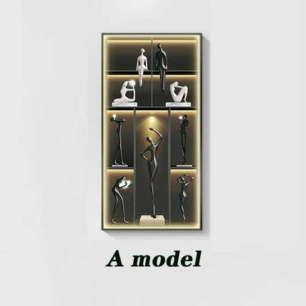 Artistic LED Wall Sconce with Remote Control - Modern Abstract Illumination for Stylish Interiors