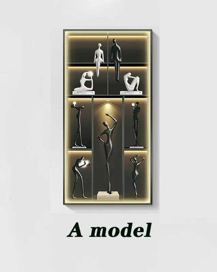 Artistic LED Wall Sconce with Remote Control - Modern Abstract Illumination for Stylish Interiors