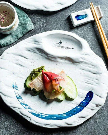 Artisanal Japanese Ceramic Plate for Elegant Dining Experiences