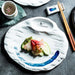 Japanese Artisanal Ceramic Irregular Plate for Elegant Dining