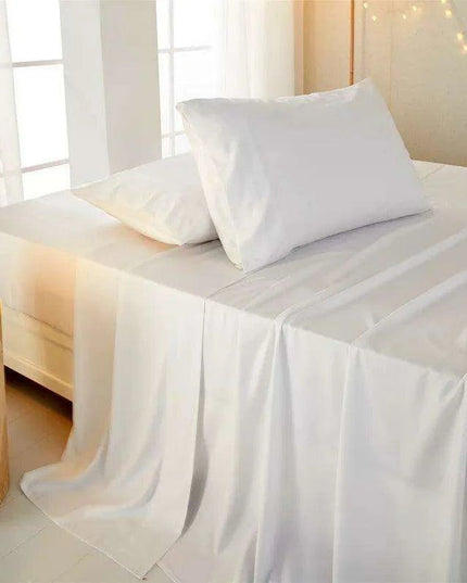 Bamboo Fiber Cooling Bedding Collection - Complete Set with Fitted Sheet, Flat Sheet, and Pillowcases in Multiple Sizes