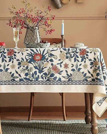 Chic Waterproof Nordic Floral Tablecloth - Ideal for Any Event