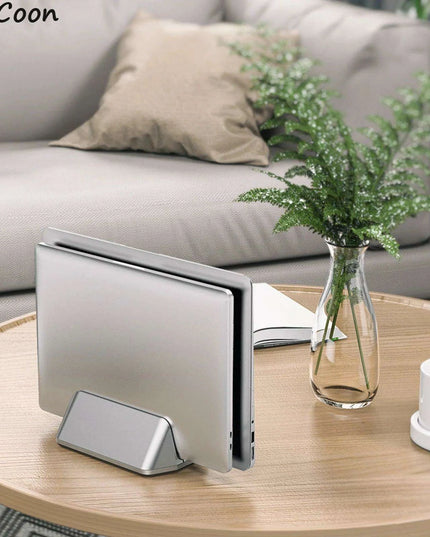 Adjustable Aluminum Vertical Laptop Stand for Enhanced Workspace Organization - Compatible with Devices Up to 17.3"