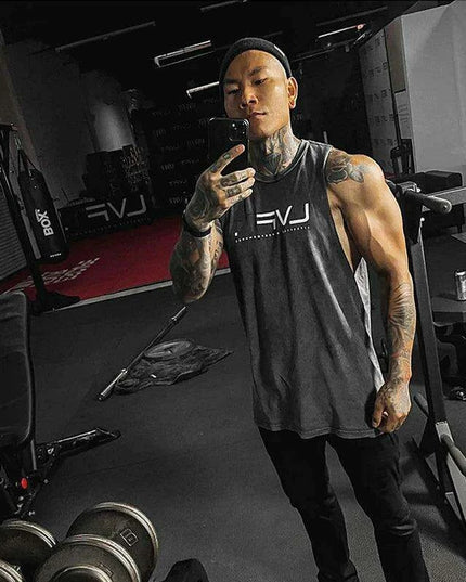 Men's Active Summer Sleeveless Training Tank - Quick-Dry Gym Vest for Bodybuilding and Fitness