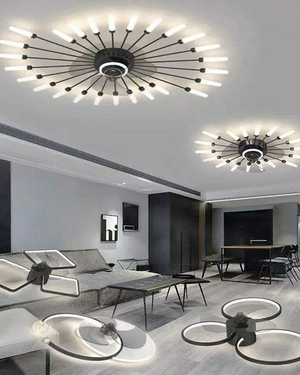 Luxurious Crystal-Embellished Ceiling Fan with Adjustable Dimmable Lighting - Transform Your Home Decor with Glamorous Elegance