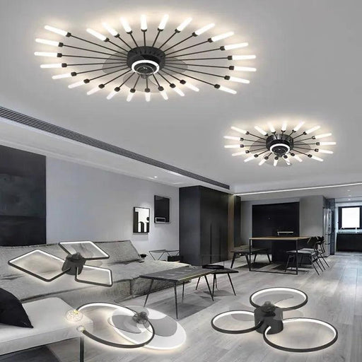 Luxurious Crystal-Embellished Ceiling Fan with Adjustable Dimmable Lighting - Transform Your Home Decor with Glamorous Elegance