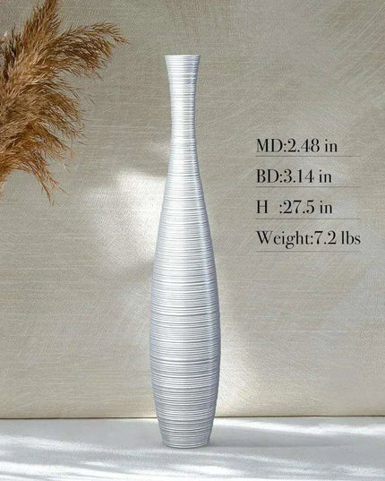 Stylish 27.5" Tall Resin Floor Vase - Chic Home Décor Accent